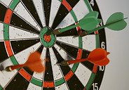 darts on a dart board